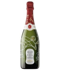 Garrafa do espumante Cuvée Barcelona 1872 Brut da vinícola Codorníu, com rótulo elegante e design inspirado no modernismo catalão.