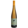 Garrafa de vinho verde Bico Amarelo, vinho branco português, blend das uvas Loureiro, Alvarinho e Avesso, com rótulo amarelo vibrante.