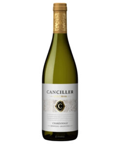 Garrafa de Canciller Reserva Chardonnay, vinho branco argentino com aromas tropicais e baunilha, disponível no delivery Winery Brasil em Teresina.