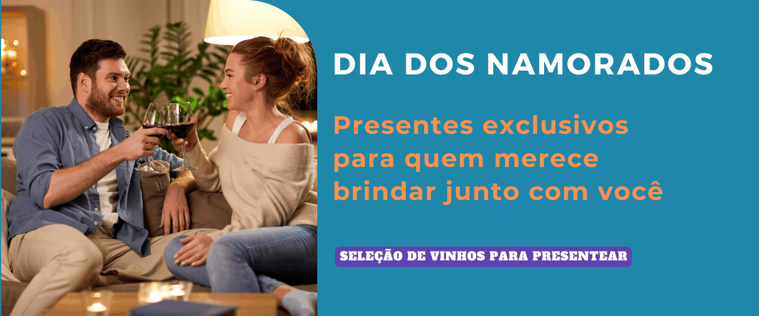 Casal brindando com taças de vinho em clima romântico do Dia dos Namorados pela Winery Brasil em Teresina