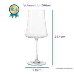 Taça de vinho cristal Bohemia Elegance 560ml em Teresina – Compre na Winery Brasil, referência em vinhos e acessórios no Piauí