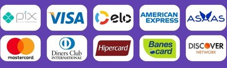 Banner com cartões de crédito aceitos pela Winery, a melhor loja de vinhos em Teresina, Piauí.