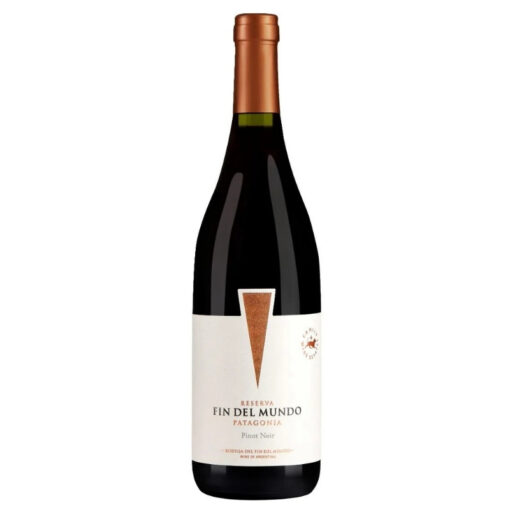 Garrafa de Del Fin del Mundo Reserva Pinot Noir, vinho tinto argentino da Patagônia, disponível para delivery em Teresina pela Winery Brasil.