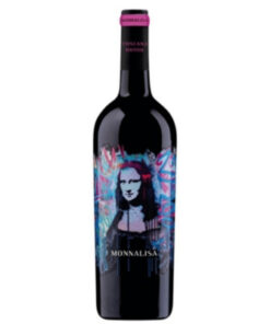 Garrafa do vinho Monna Lisa Toscana Rosso IGT, rótulo clássico italiano com detalhes dourados, vinho tinto da Toscana para delivery.