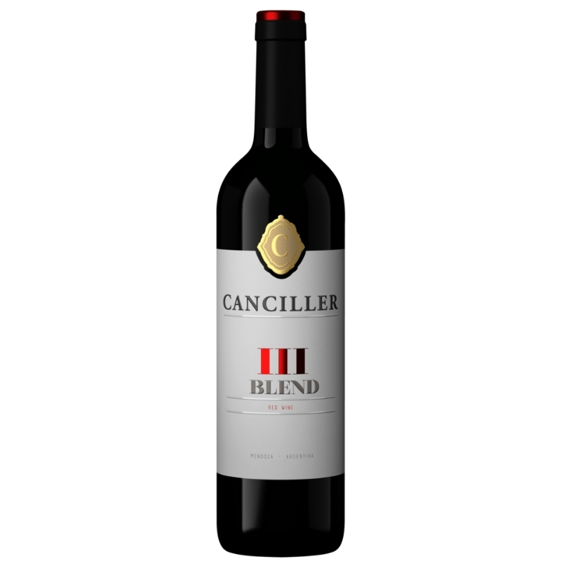 Garrafa do vinho Canciller Blend III, tinto argentino de Mendoza, disponível para delivery em Teresina pela Winery Brasil.
