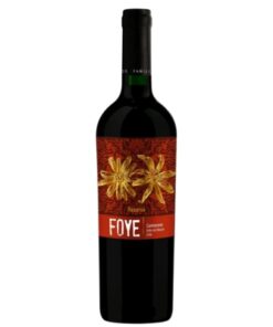 Garrafa do vinho Foyé Reserva Carménère, rótulo elegante em tons bordô, vinho tinto chileno premium do Valle del Maule para delivery.