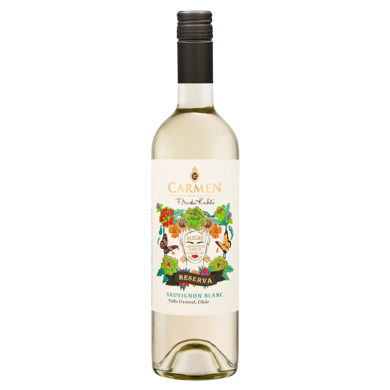 Foto do vinho Carmen Reserva Frida Kahlo Sauvignon Blanc disponível na Winery, melhor loja de vinhos em Teresina, Piauí.