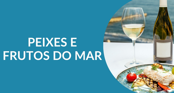 Banner da seção "Harmonização Vinhos com Peixes e Frutos do Mar". Encontre os vinhos selecionados perfeitos para peixes na Winery Brasil, o melhor lugar para comprar vinhos em Teresina, capital do Piauí.
